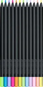 Faber-Castell Black Edition Neonmalstifte, Pastell, 12 Farben
